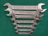 KING DICK WHITWORTH SIZE O E SPANNER SET 1/8- 9/16W
