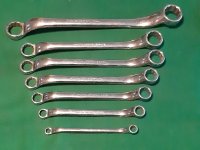 BRITOOL ENGLAND AF SIZE RING SPANNER SET 5/16 TO 1 INCH AF VGC