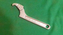 KING DICK ADJUSTABLE 8 INCH "C" SPANNER HOOK WRENCH