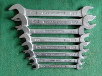 ELORA GERMANY AF SIZE OPEN END SPANNER SET 1/4 - 7/8 INCH VGC