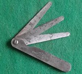 VINTAGE BENTLEY FEELER GAUGE