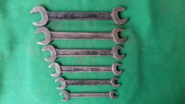 TW SUPERSLIM WHITWORTH OPEN END SPANNER SET 1/8 TO 1/2W VGC