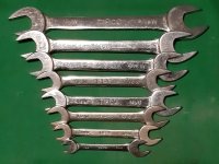 TIPCO BRITISH MADE WHITWWORTH SPANNER SET 1/8 TO 9/16W